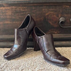 Franco Sarto Dark Brown Heeled Boots